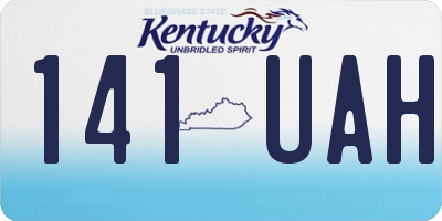 KY license plate 141UAH