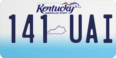 KY license plate 141UAI