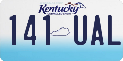 KY license plate 141UAL