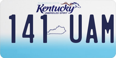 KY license plate 141UAM