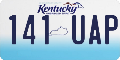 KY license plate 141UAP