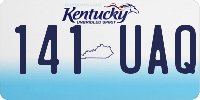 KY license plate 141UAQ