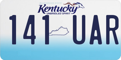 KY license plate 141UAR