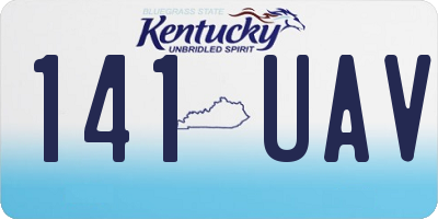 KY license plate 141UAV
