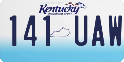 KY license plate 141UAW