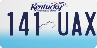 KY license plate 141UAX