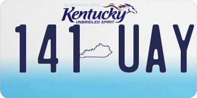 KY license plate 141UAY