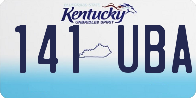 KY license plate 141UBA