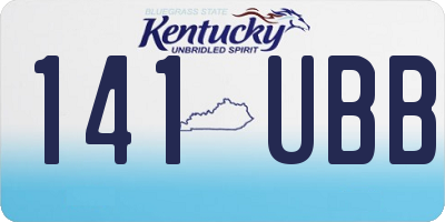 KY license plate 141UBB