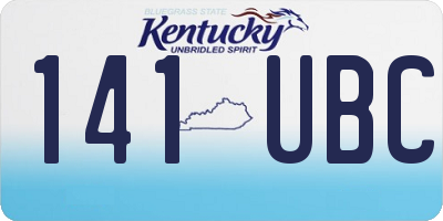 KY license plate 141UBC