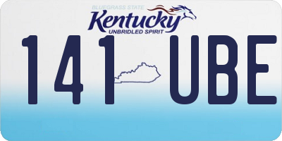 KY license plate 141UBE