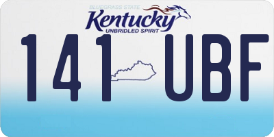 KY license plate 141UBF