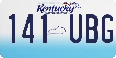 KY license plate 141UBG