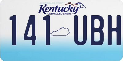 KY license plate 141UBH