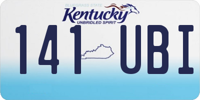 KY license plate 141UBI