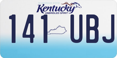 KY license plate 141UBJ