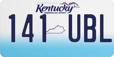 KY license plate 141UBL