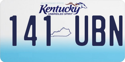 KY license plate 141UBN