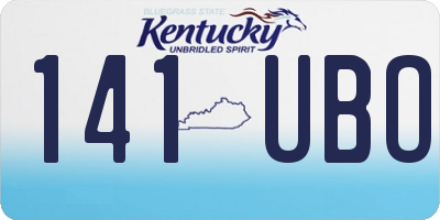 KY license plate 141UBO