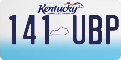 KY license plate 141UBP
