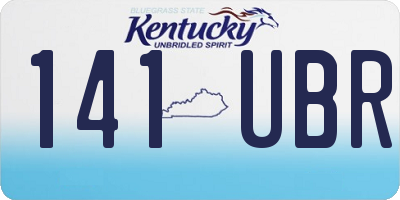 KY license plate 141UBR