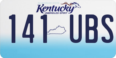KY license plate 141UBS