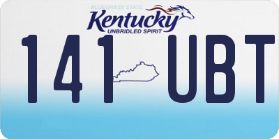 KY license plate 141UBT
