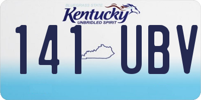 KY license plate 141UBV
