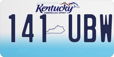 KY license plate 141UBW