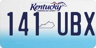 KY license plate 141UBX
