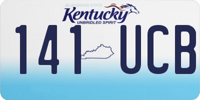 KY license plate 141UCB