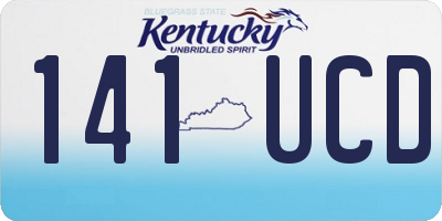 KY license plate 141UCD