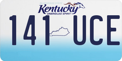 KY license plate 141UCE