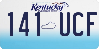KY license plate 141UCF