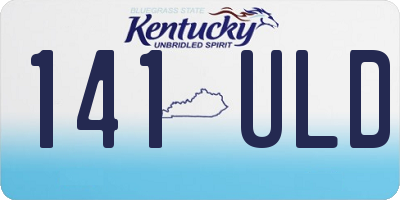 KY license plate 141ULD