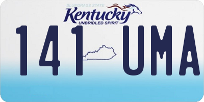KY license plate 141UMA