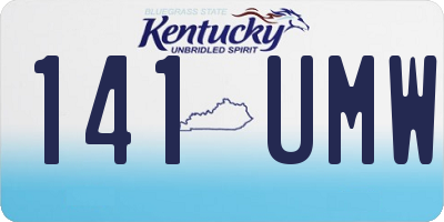 KY license plate 141UMW