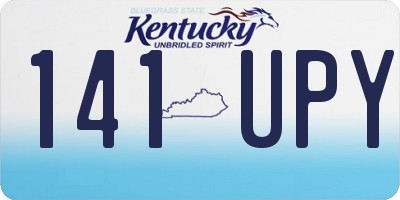 KY license plate 141UPY
