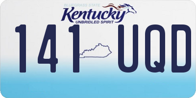 KY license plate 141UQD