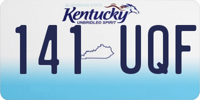 KY license plate 141UQF