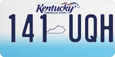 KY license plate 141UQH