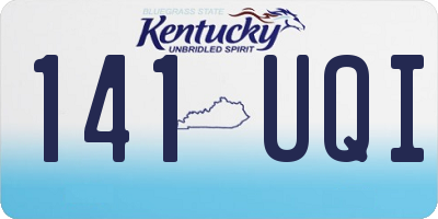 KY license plate 141UQI