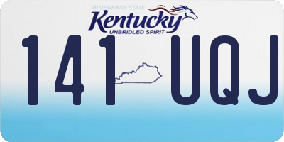 KY license plate 141UQJ