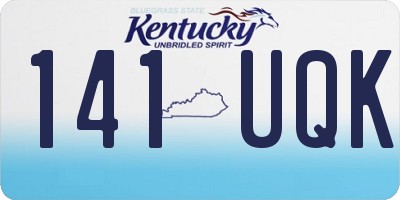 KY license plate 141UQK