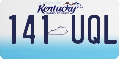KY license plate 141UQL