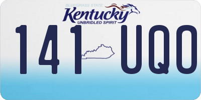 KY license plate 141UQO