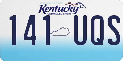 KY license plate 141UQS