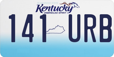 KY license plate 141URB