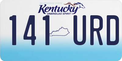 KY license plate 141URD