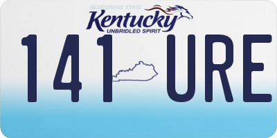 KY license plate 141URE